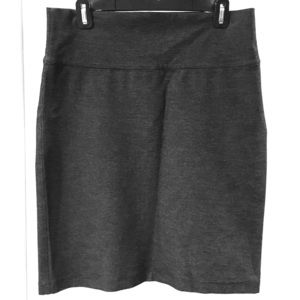 Gray elastic waist skirt